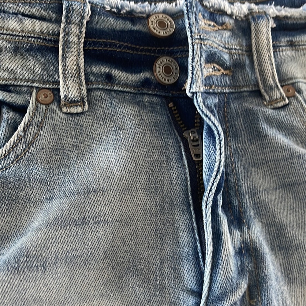 Distressed Kancan Jean Shorts Size 28 - Picture 3 of 5